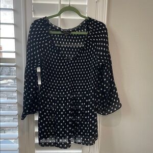 Melissa Paige Black and White Polka Dot Blouse